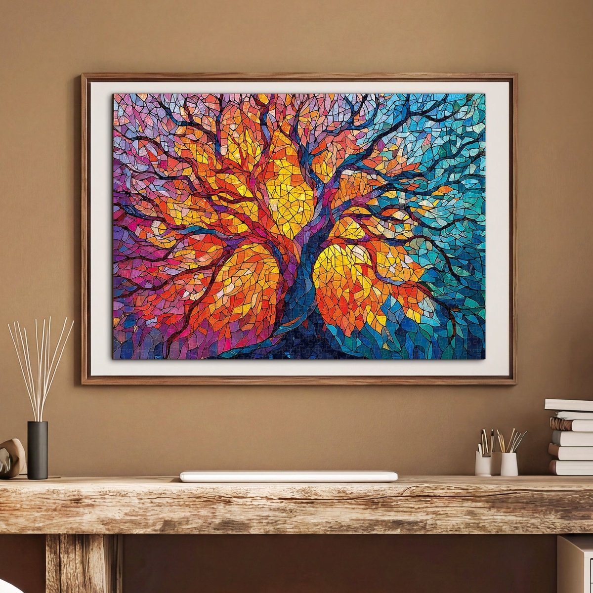 kaayee-stained-glass-tree-puzzle-1000-teile-eco-white-board image 5