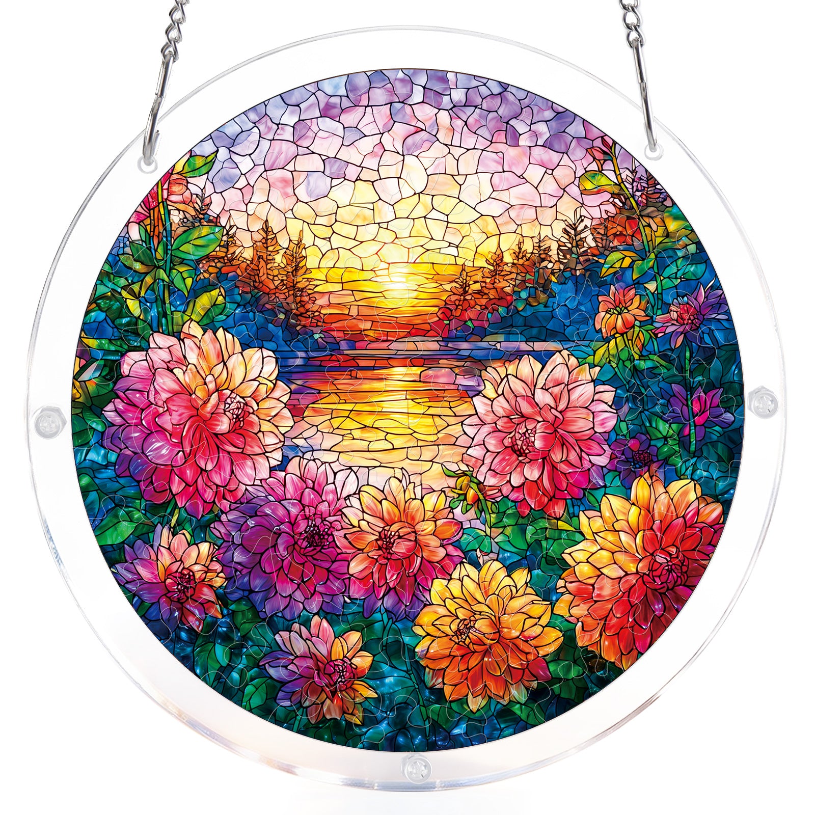 kaayee-floral-sunset-haven-suncatcher-puzzle-small-blumen image 7