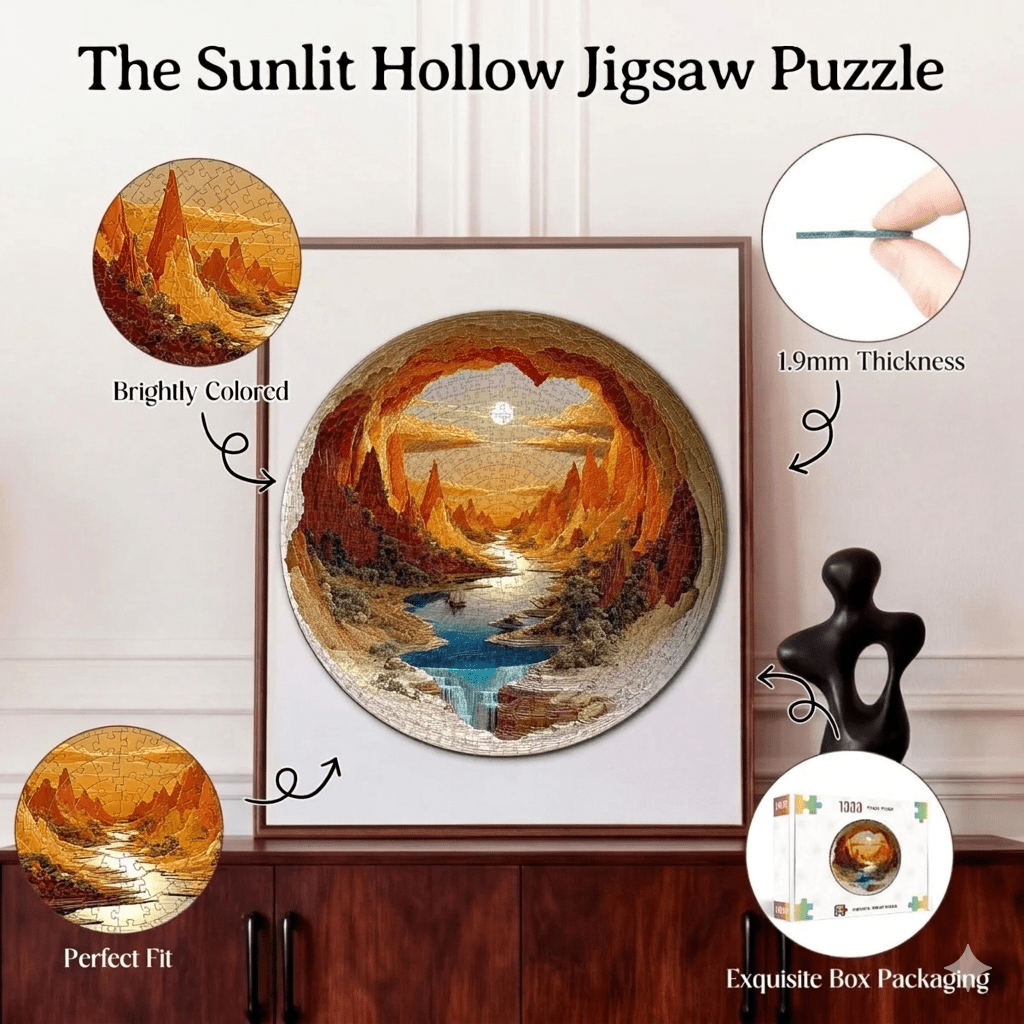 kaayee-the-sunlit-hollow-1000-teile-puzzle-rund-eco-canyon image 3