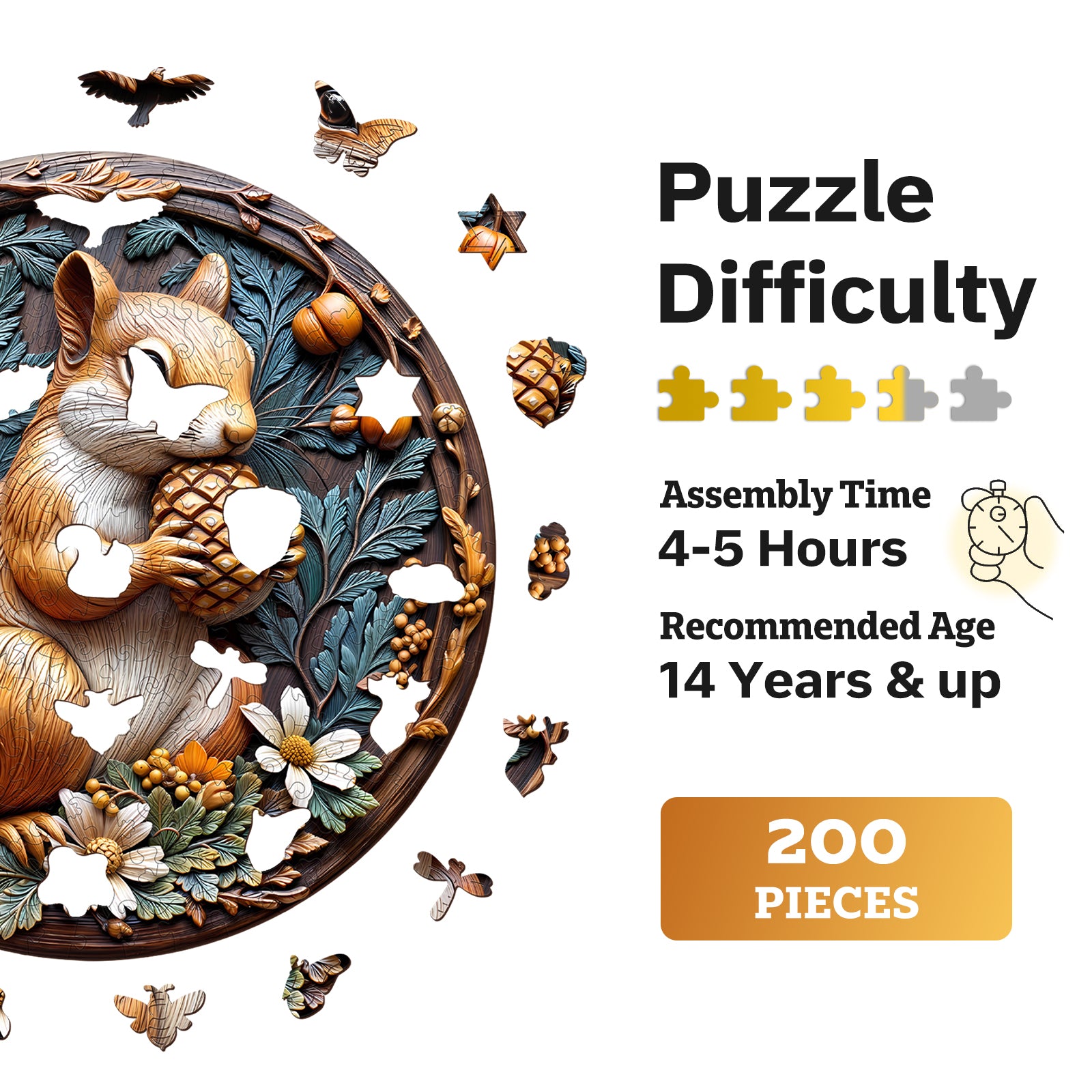 jigfoxy-squirrel-holzpuzzle-100-teile-s-eichh-rnchen image 7