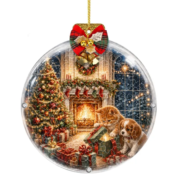 kaayee-suncatcher-puzzle-christmas-fireplace-acryl-fensterbild-mini-15cm image 1