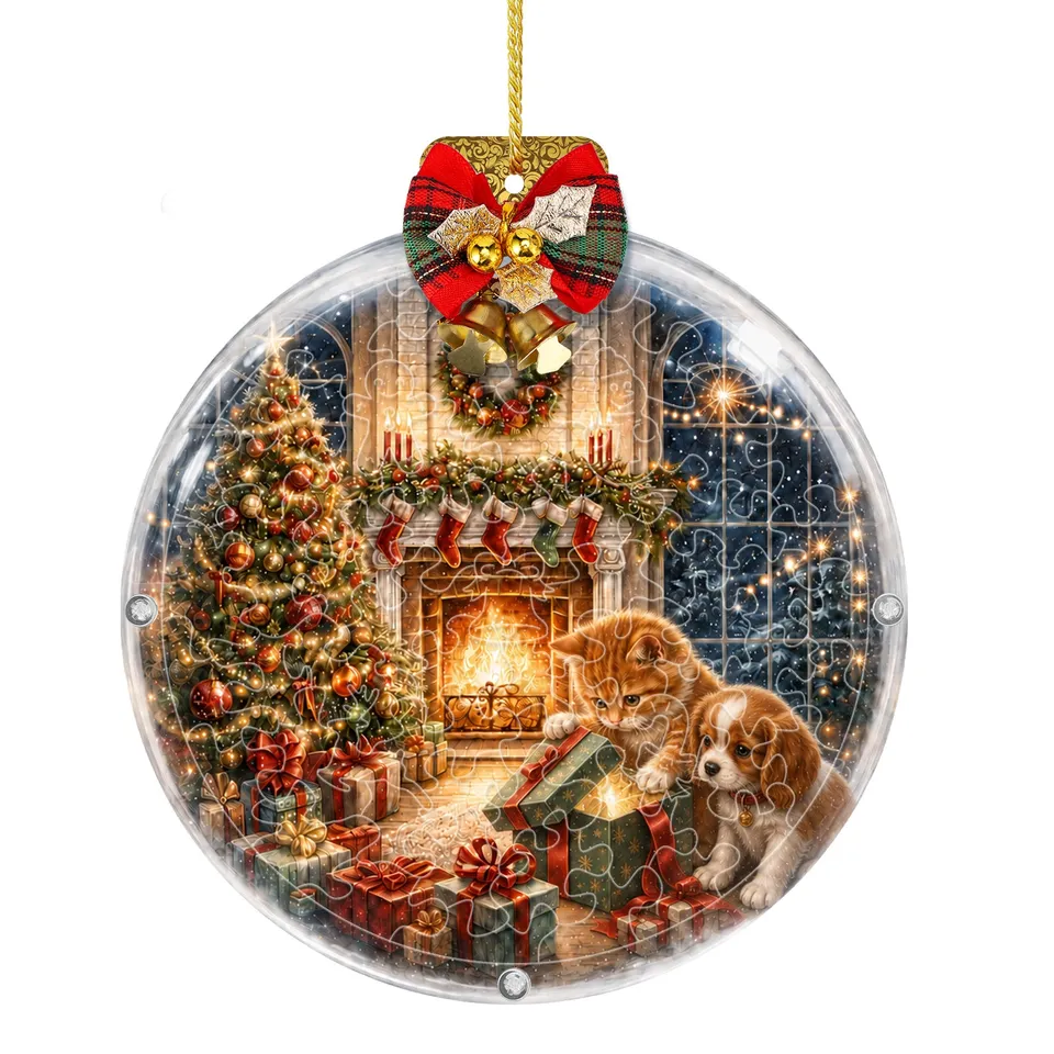 kaayee-suncatcher-puzzle-christmas-fireplace-acryl-fensterbild-mini-15cm image 1