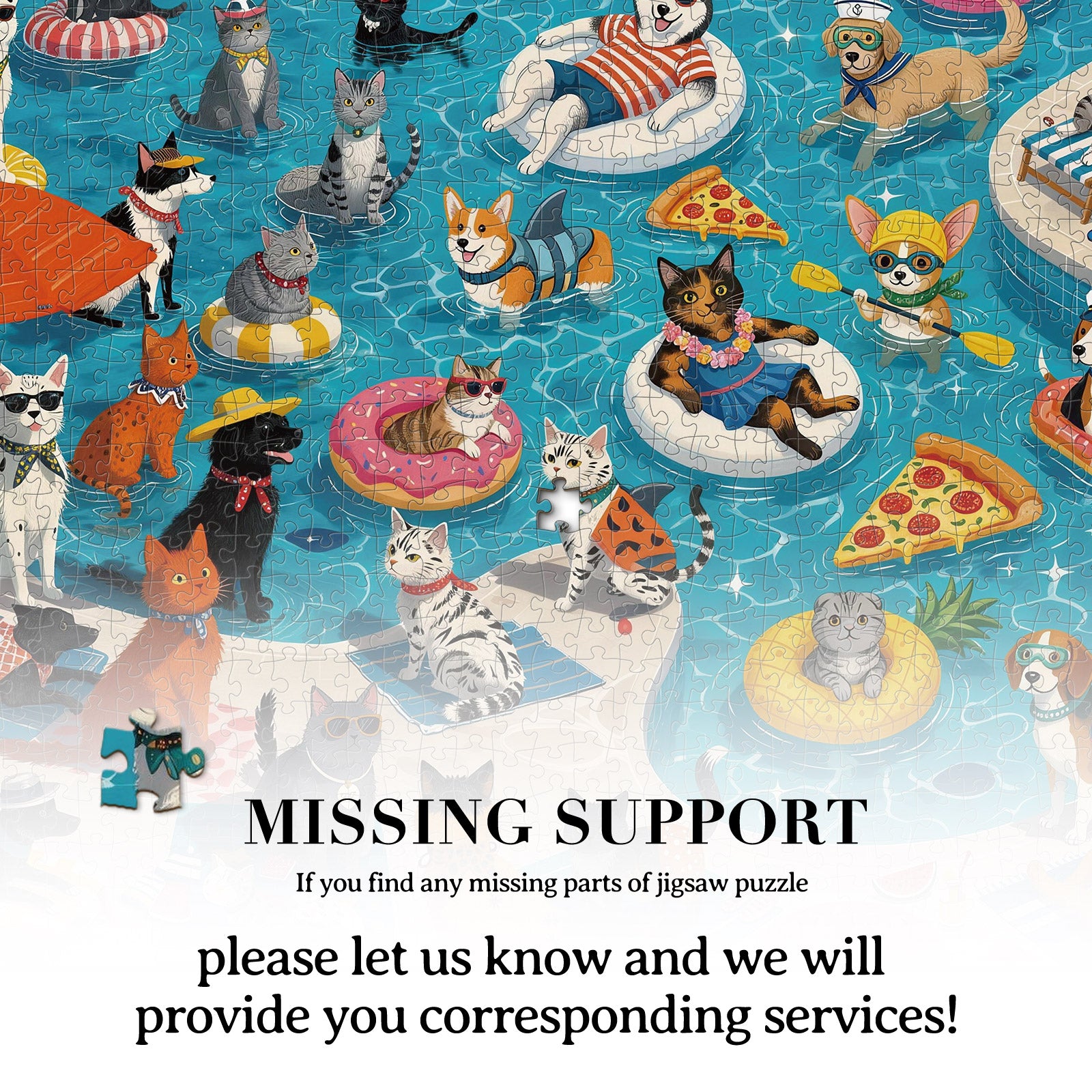 kaayee-cardboard-poolside-pet-party-puzzle-1000-teile-eco image 7