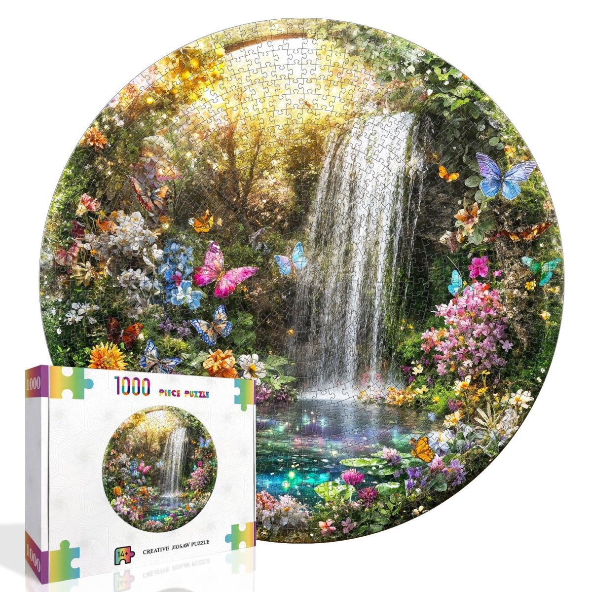kaayee-cardboard-puzzle-butterflies-waterfalls-1000-teile-eco image 2