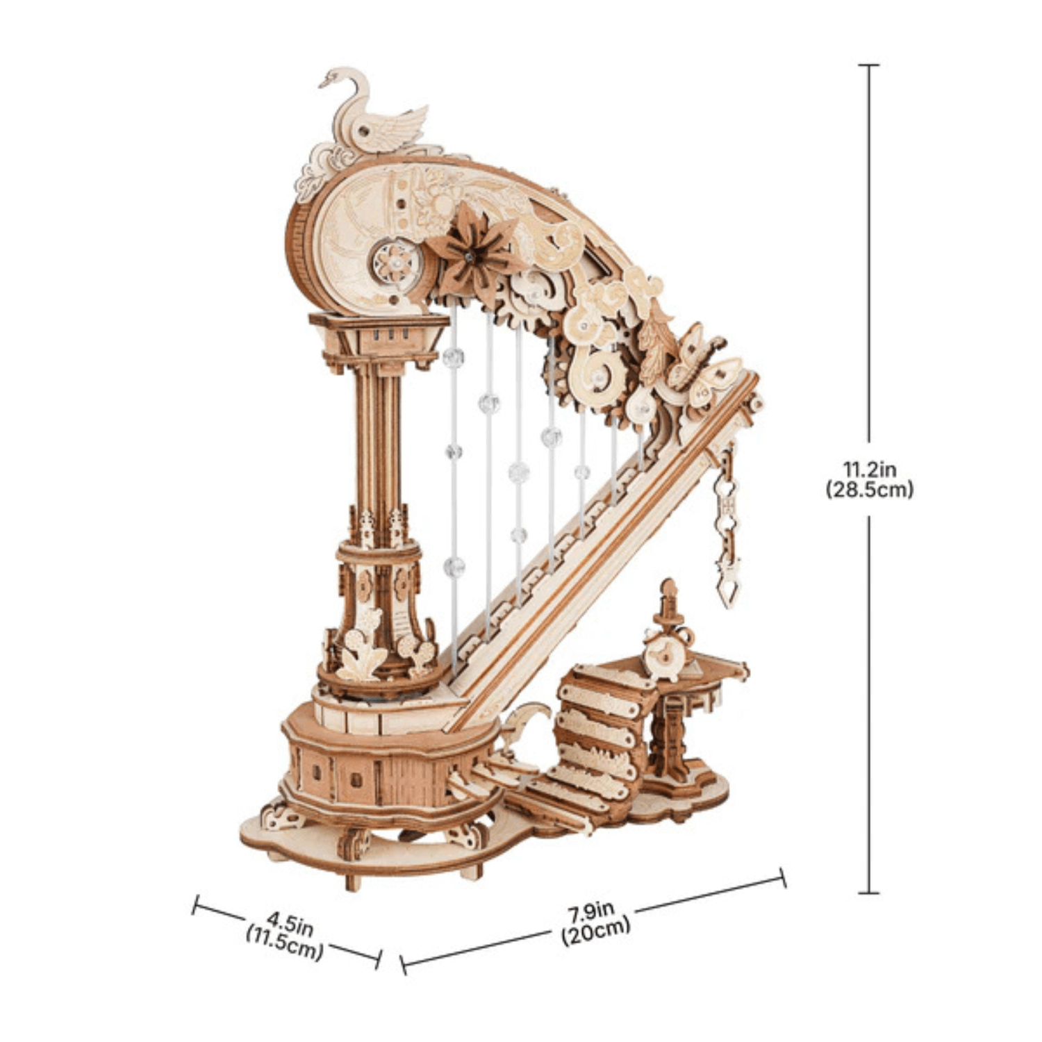 rolife-magic-harp-harfe-holzbausatz-spieluhr-mechanik-modell image 8