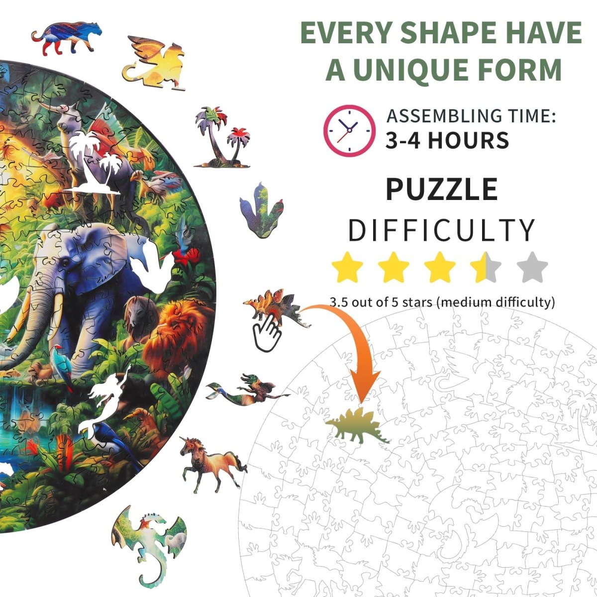 kaayee-wooden-wonderful-animals-holzpuzzle-medium-tiere image 4