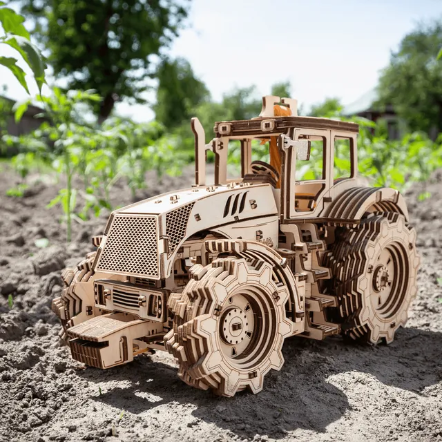 magicholz-mechanischer-bausatz-mechanischer-traktor-holzmodell image 1