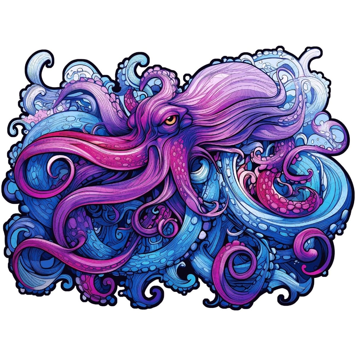 kaayee-wooden-puzzle-sea-octopus-holzpuzzle-m image 1