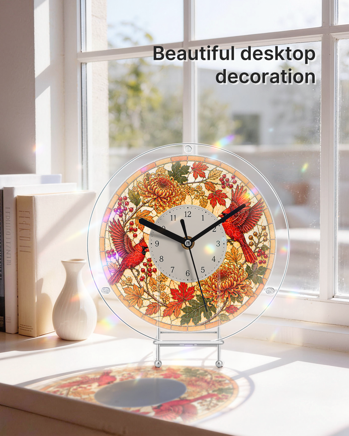 kaayee-clock-kit-autumn-melody-cardinal-puzzle-uhr-regular image 5