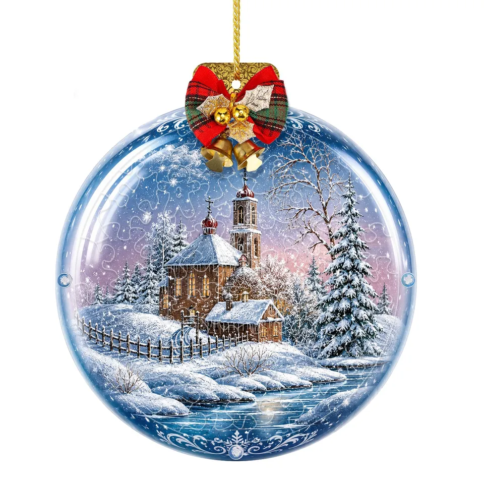 kaayee-suncatcher-puzzle-snowy-christmas-chapel-sonnenf-nger-15cm image 1