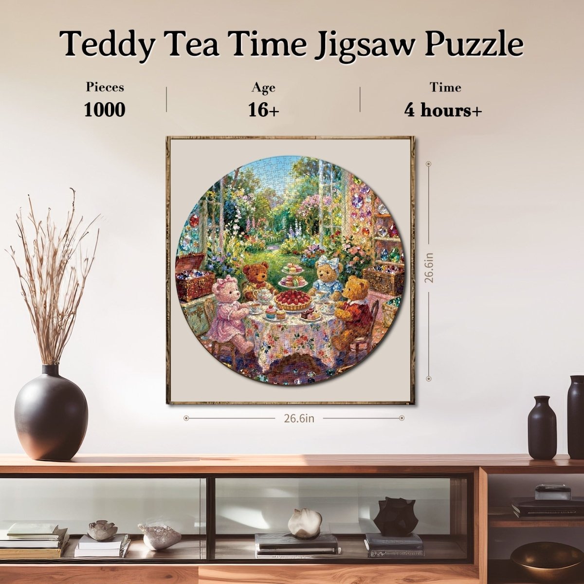 kaayee-cardboard-puzzle-teddy-tea-time-1000-teile-eco-white-board image 4