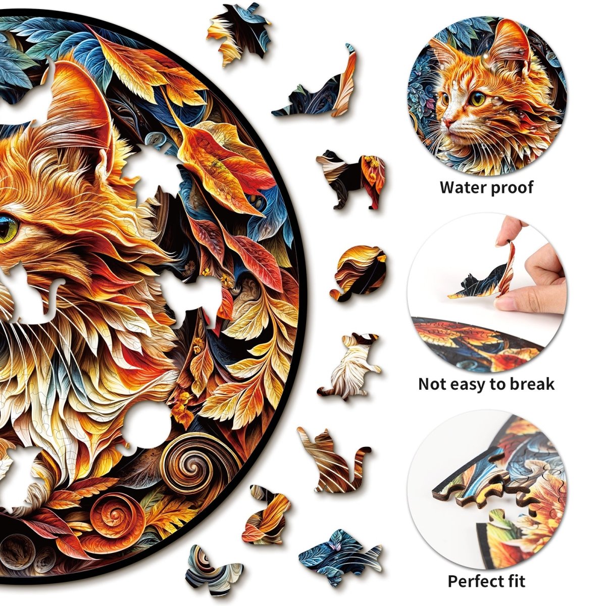 kaayee-wooden-puzzle-gentle-kitten-holzpuzzle-katze image 2