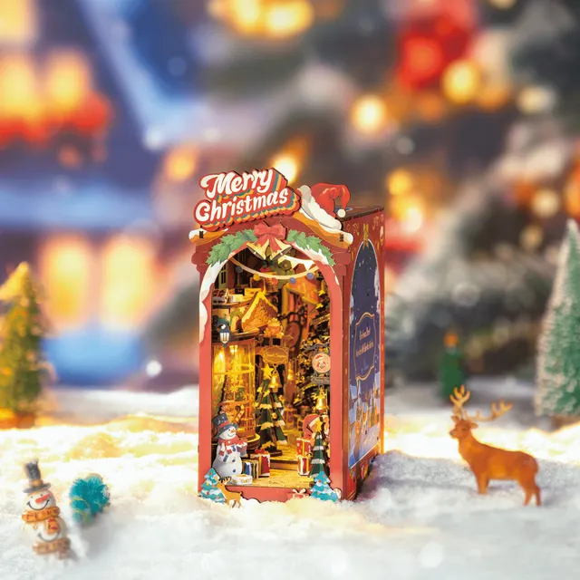 magicholz-book-nook-weihnachtliche-stra-enkulisse-diorama-mit-licht image 1