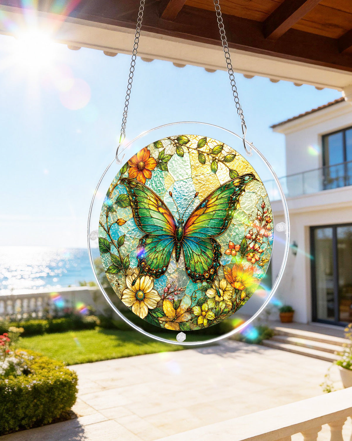 kaayee-suncatcher-emerald-butterfly-acrylpuzzle-medium-falter image 8