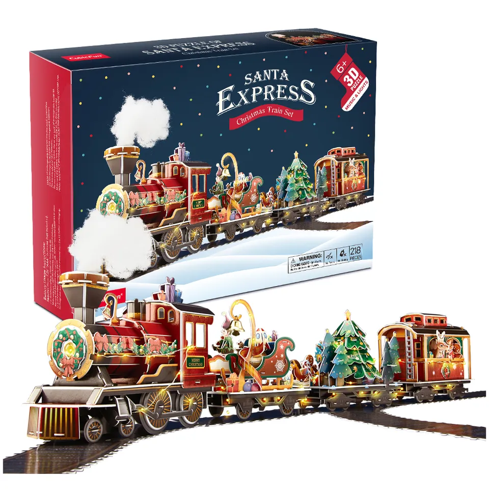 cubicfun-my-christmas-village-santa-express-p805h-3d-puzzle-zug image 1