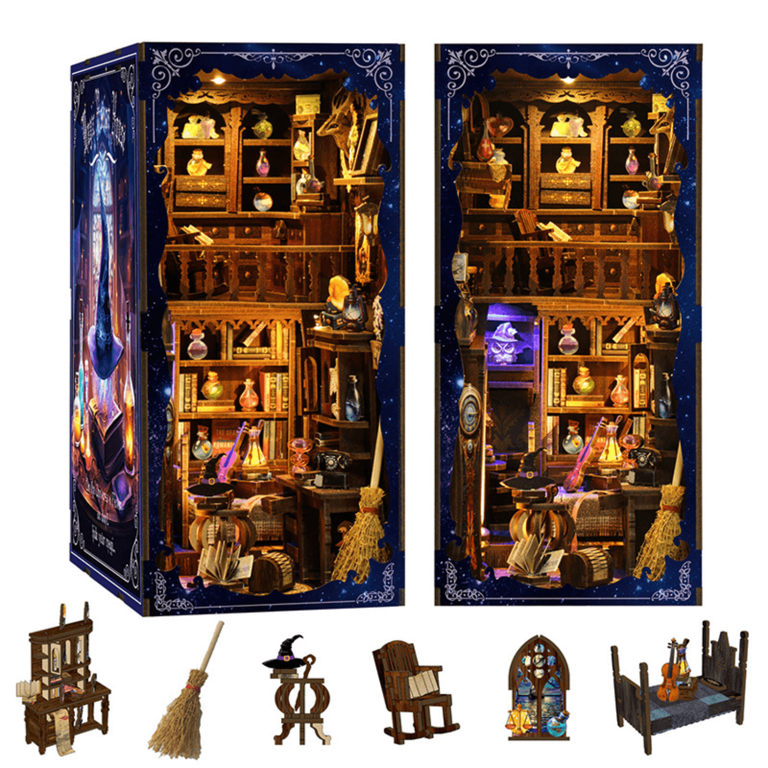 magicholz-magic-lab-book-nook-diorama-zauber-labor-mit-licht image 6