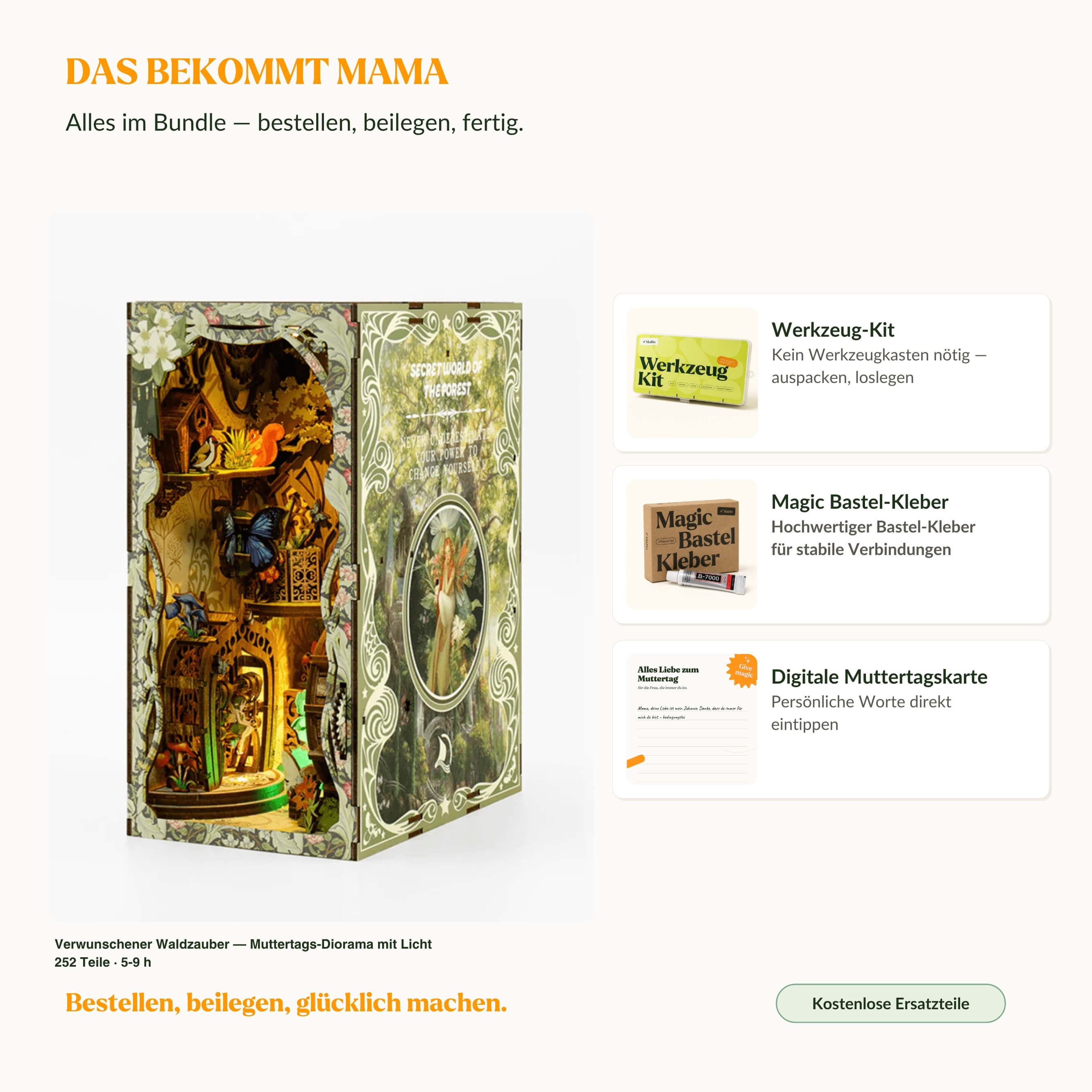 magicholz-book-nook-verwunschener-waldzauber-diorama-mit-licht image 2