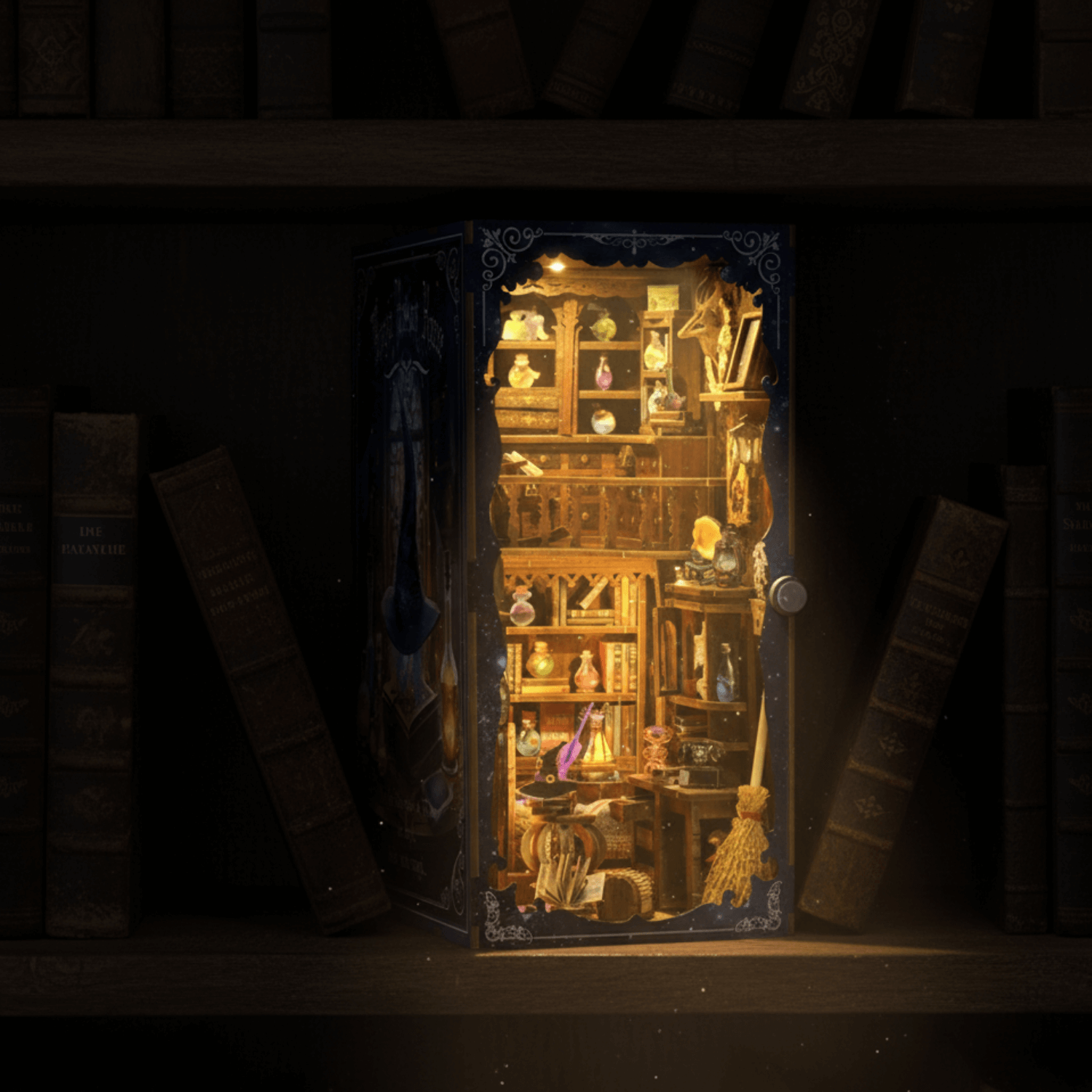 magicholz-magic-lab-book-nook-diorama-zauber-labor-mit-licht image 3