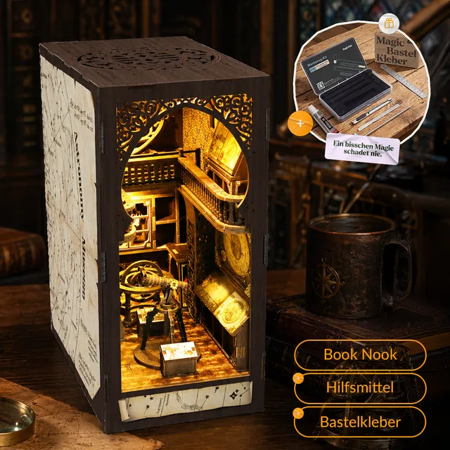 magicholz-book-nook-sternenzauber-astronomie-f-r-mama-mit-karte image 1