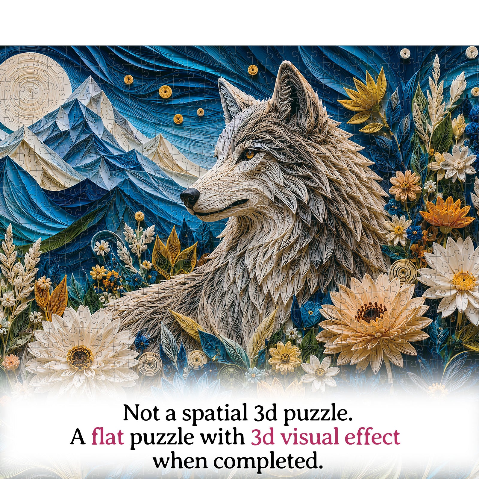 kaayee-cardboard-moonlit-wolf-garden-puzzle-1000-teile image 7
