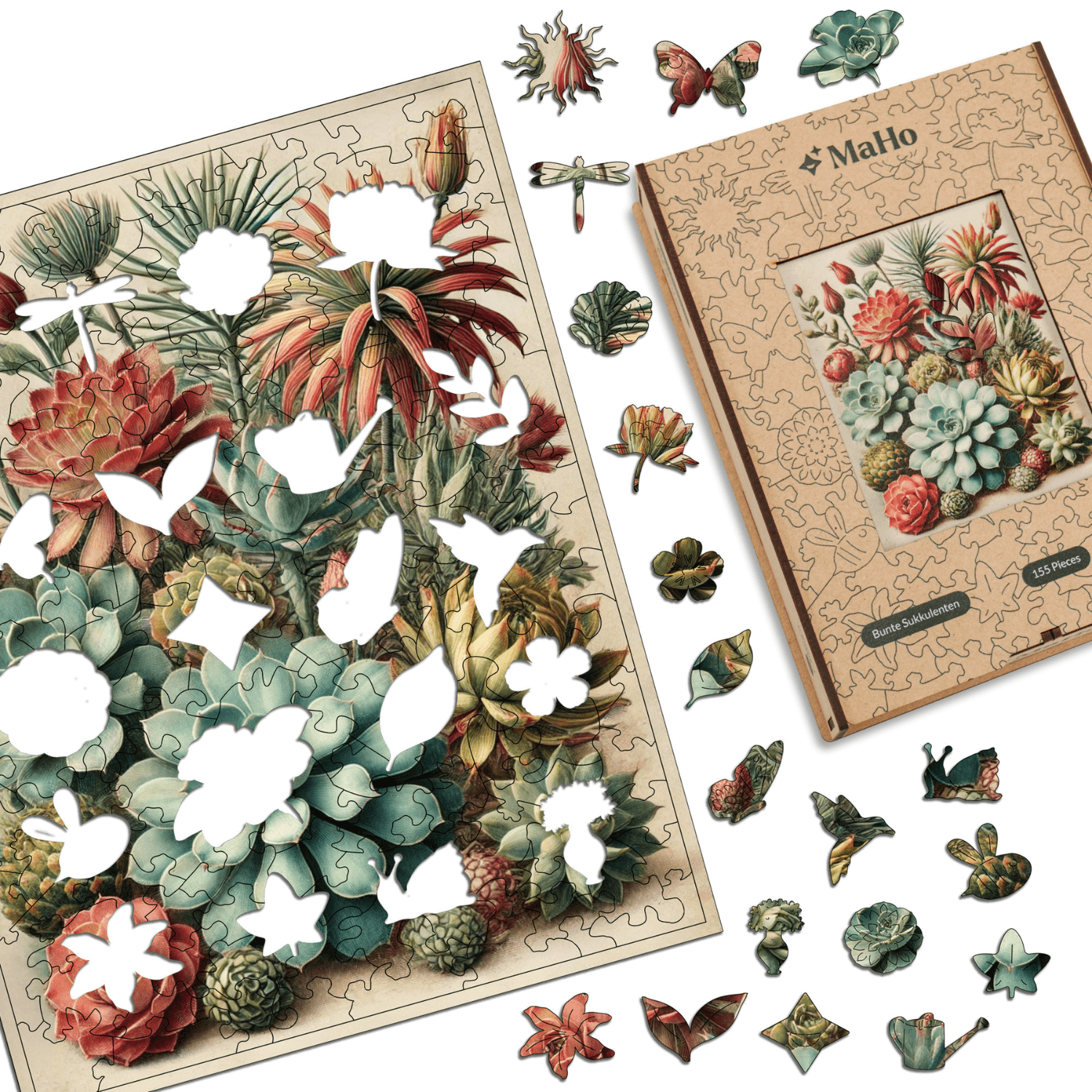 magicholz-bunte-sukkulenten-holzpuzzle-155-teile-holzbox image 3