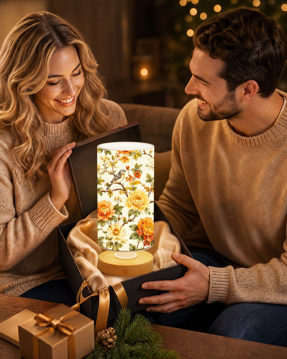 kaayee-night-light-golden-rose-birdsong-nachtlicht-zylindrisch image 8