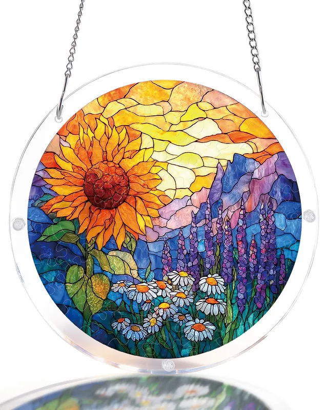 kaayee-suncatcher-puzzle-sunflower-meadow-acryl-medium image 1