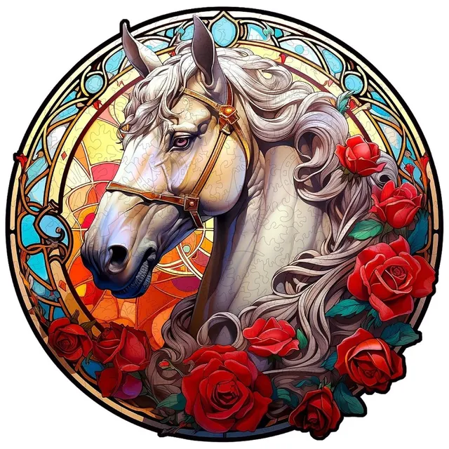 kaayee-wooden-puzzle-shiny-horse-holzpuzzle-medium-pferd image 1