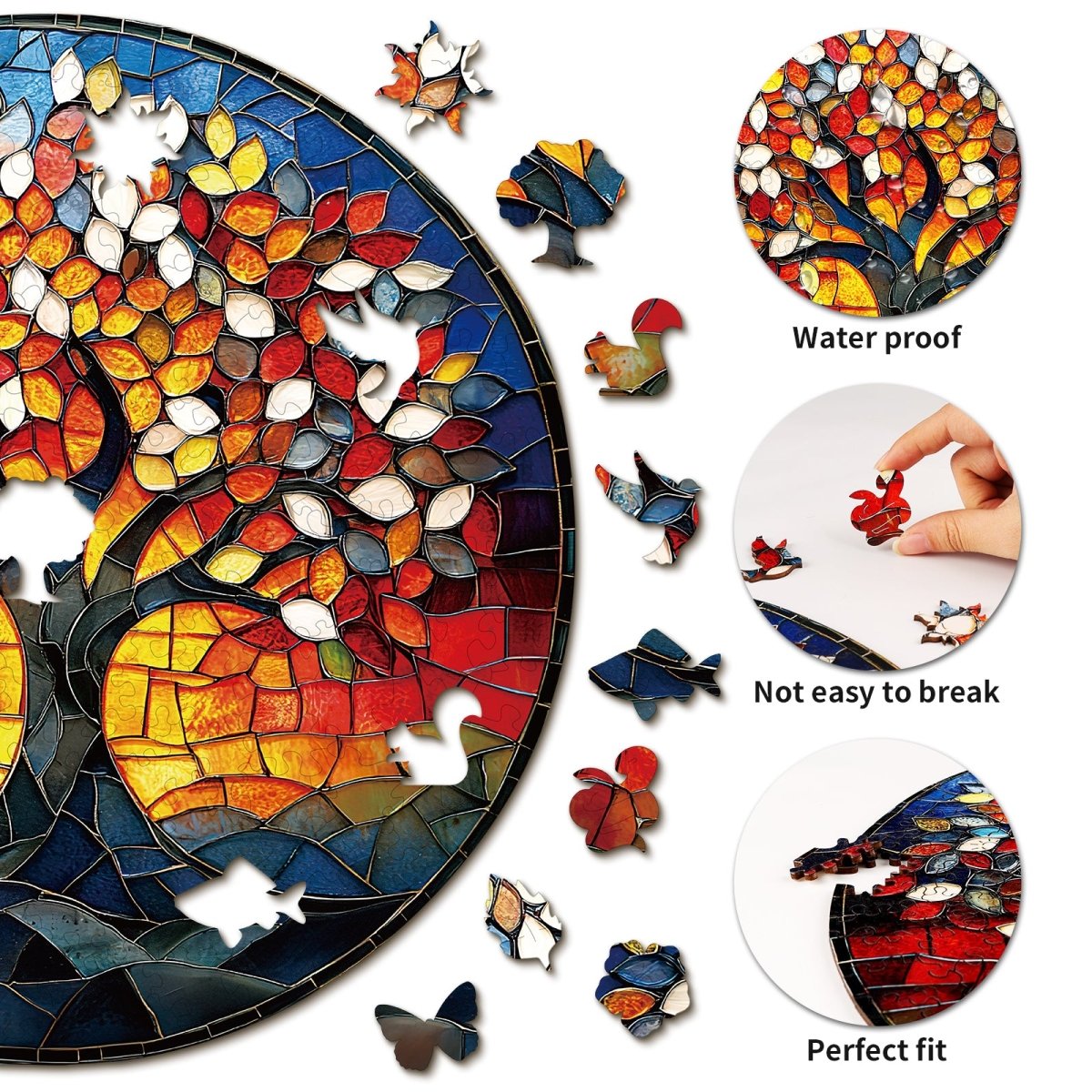 kaayee-wooden-tree-of-life-holzpuzzle-medium-glas-optik image 2