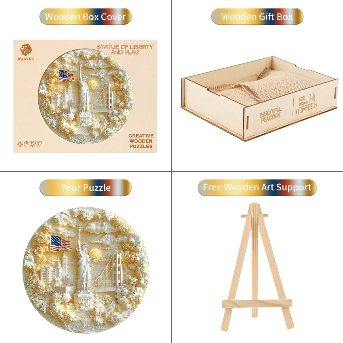 kaayee-wooden-puzzle-statue-of-liberty-flag-holzpuzzle-medium image 5