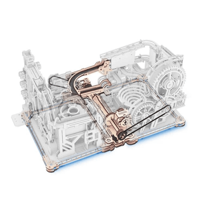 magicholz-mechanischer-bausatz-marble-spaceport-murmelbahn-elektrisch image 3