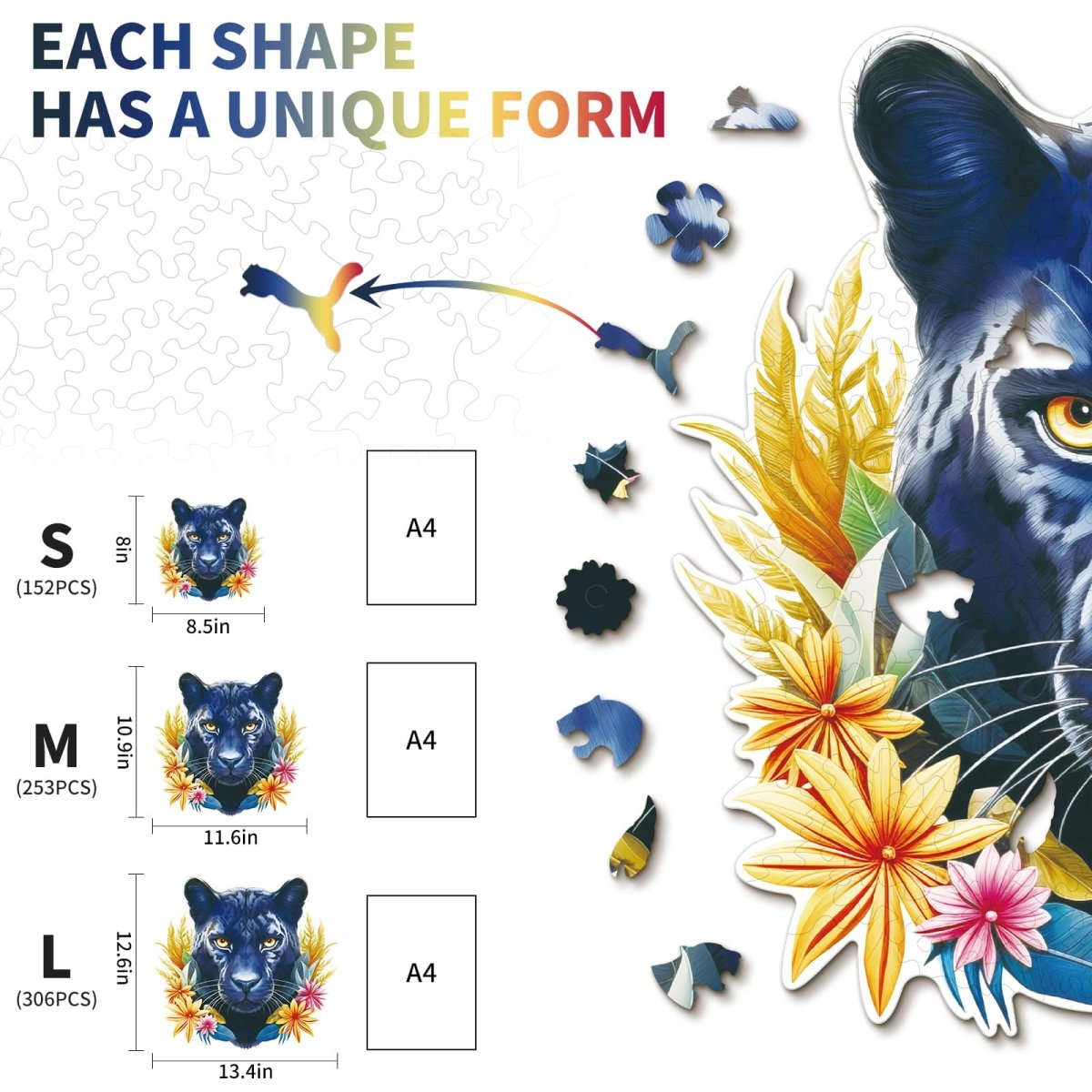 kaayee-wooden-puzzle-resolute-black-panther-holzpuzzle-medium image 3