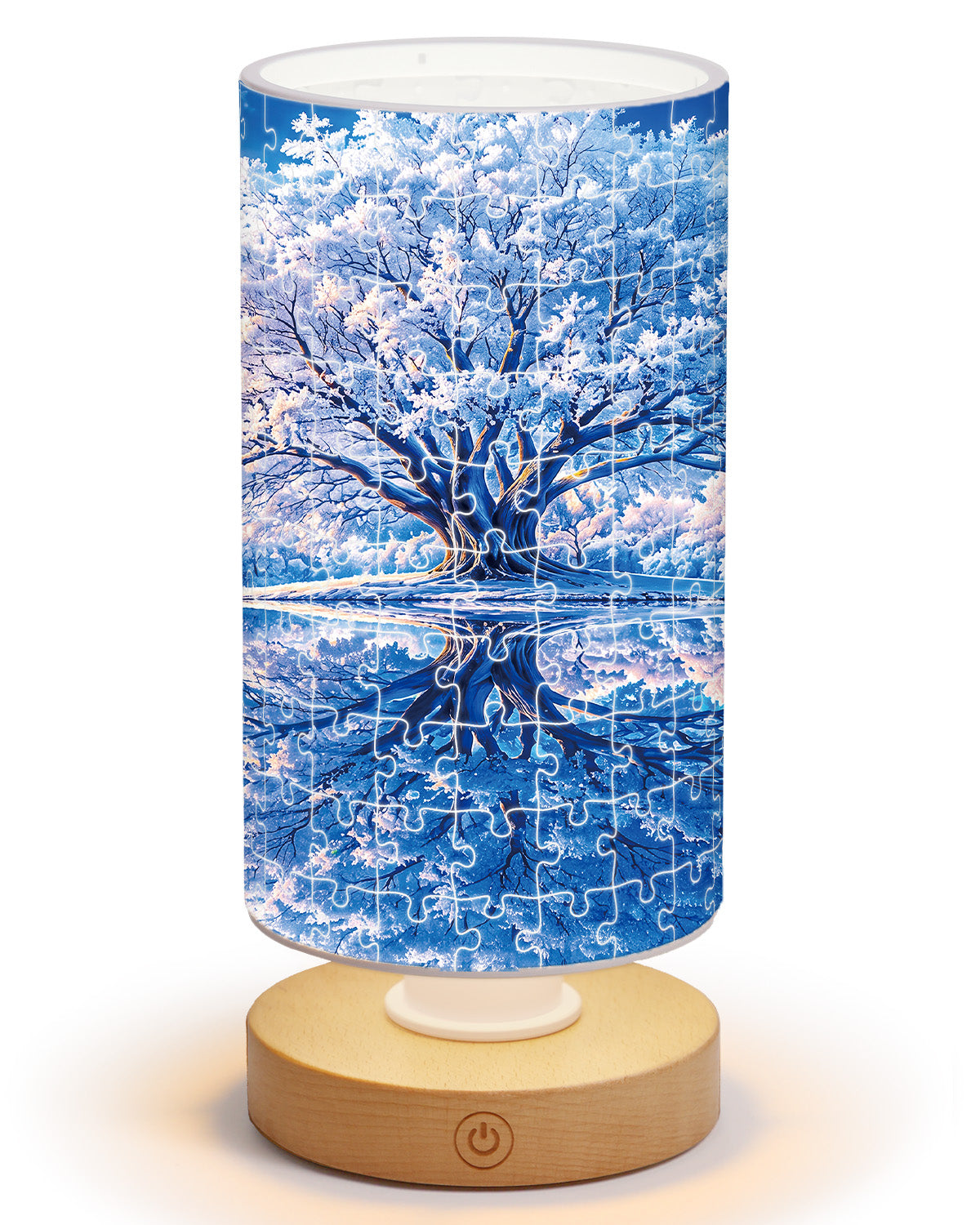 kaayee-winter-wonderland-nachtlicht-acryl-zylinder-usb image 1