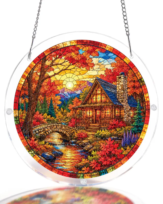 kaayee-suncatcher-puzzle-autumn-cabin-fensterbild-medium image 1