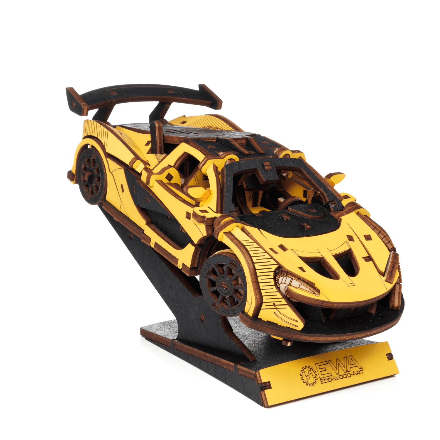 magicholz-mechanischer-bausatz-racing-car-rennauto-rot-holzmodell image 3