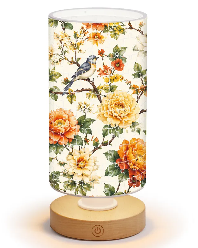 kaayee-night-light-golden-rose-birdsong-nachtlicht-zylindrisch image 1