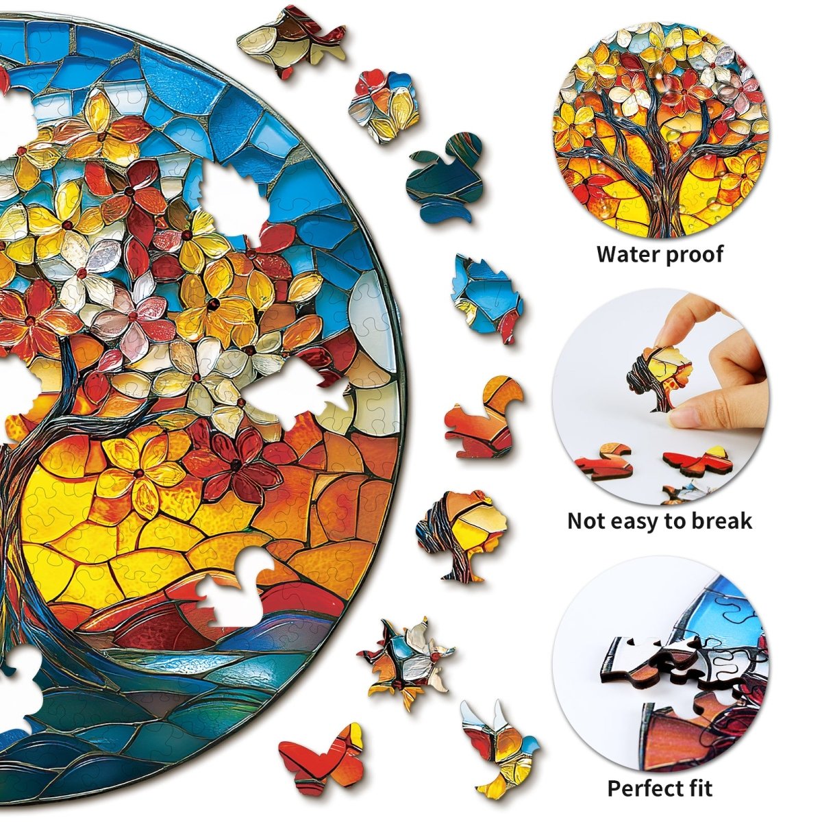 kaayee-wooden-puzzle-colorful-glass-tree-holzpuzzle-medium image 2