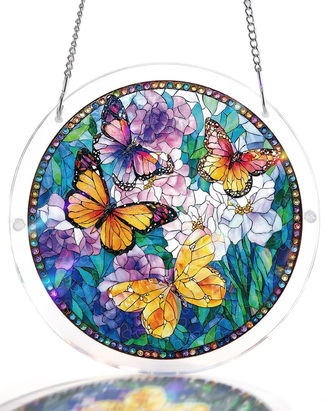 kaayee-suncatcher-puzzle-butterflies-in-bloom-acrylpuzzle-large image 1
