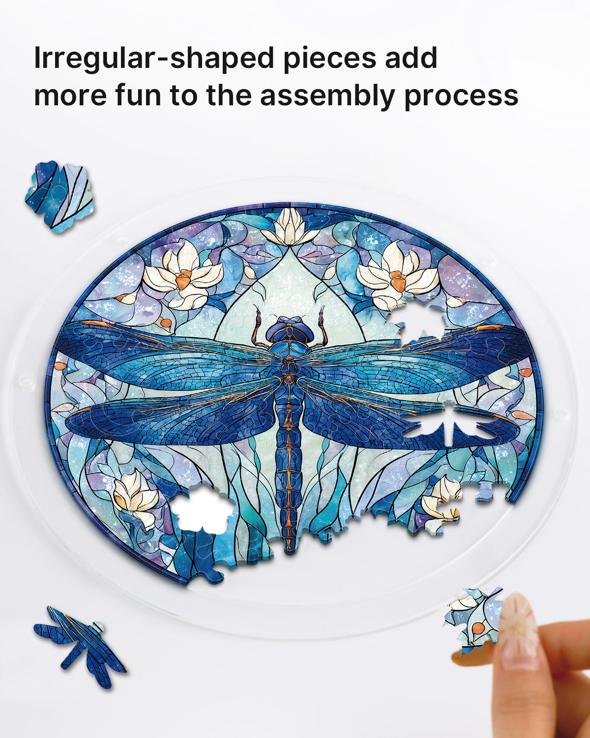 kaayee-moonlit-dragonfly-suncatcher-puzzle-libelle-20-8-cm image 2