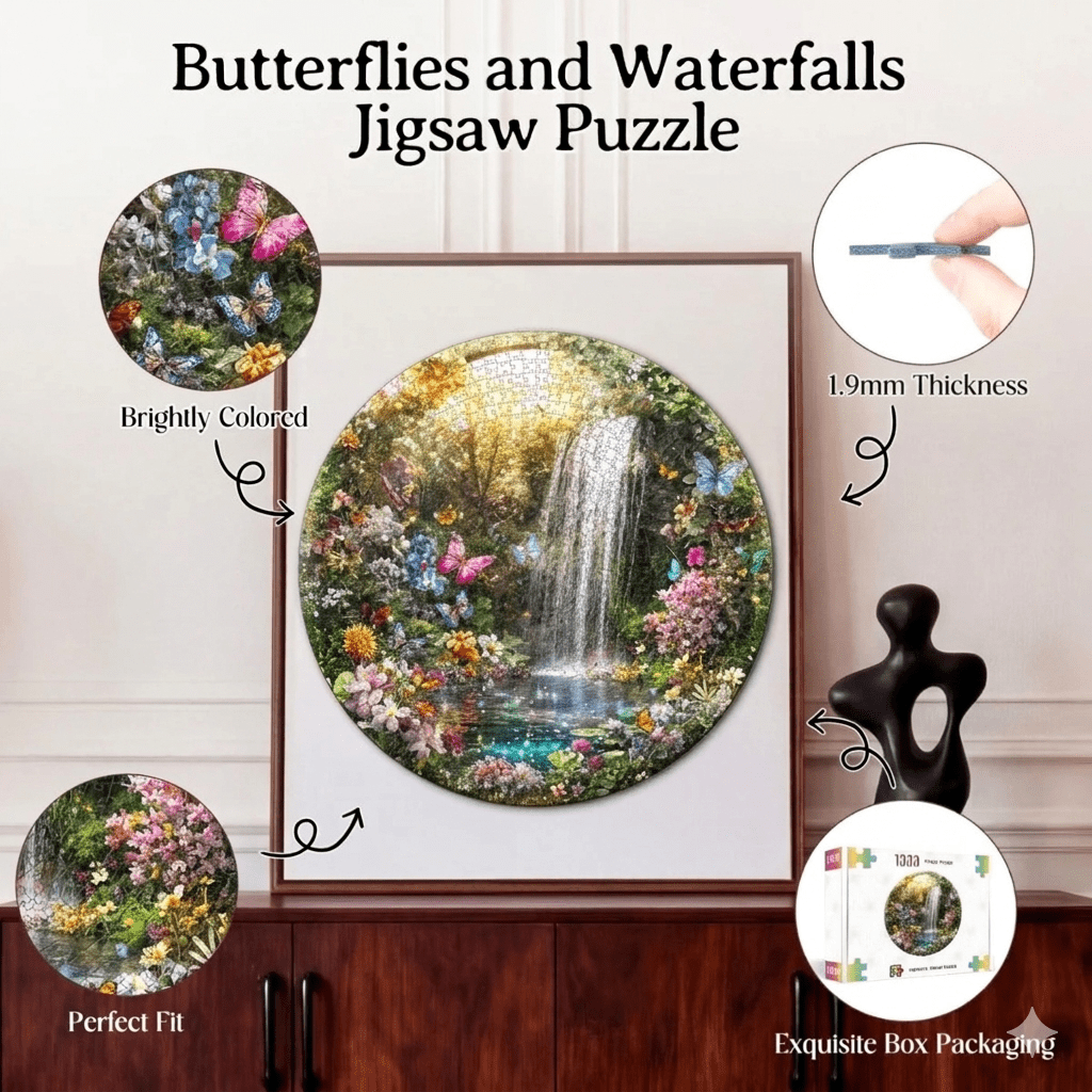 kaayee-cardboard-puzzle-butterflies-waterfalls-1000-teile-eco image 3