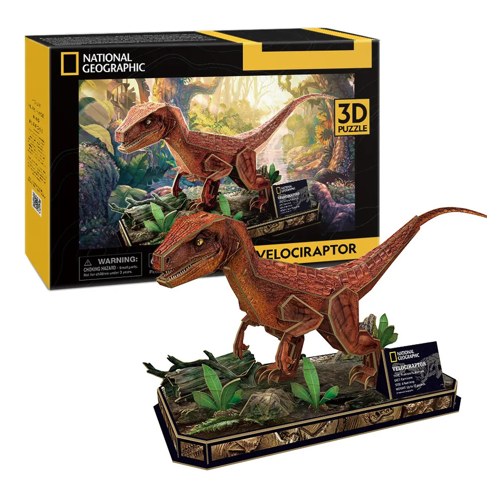 cubicfun-dino-ds1053h-velociraptor-3d-puzzle-dino image 1