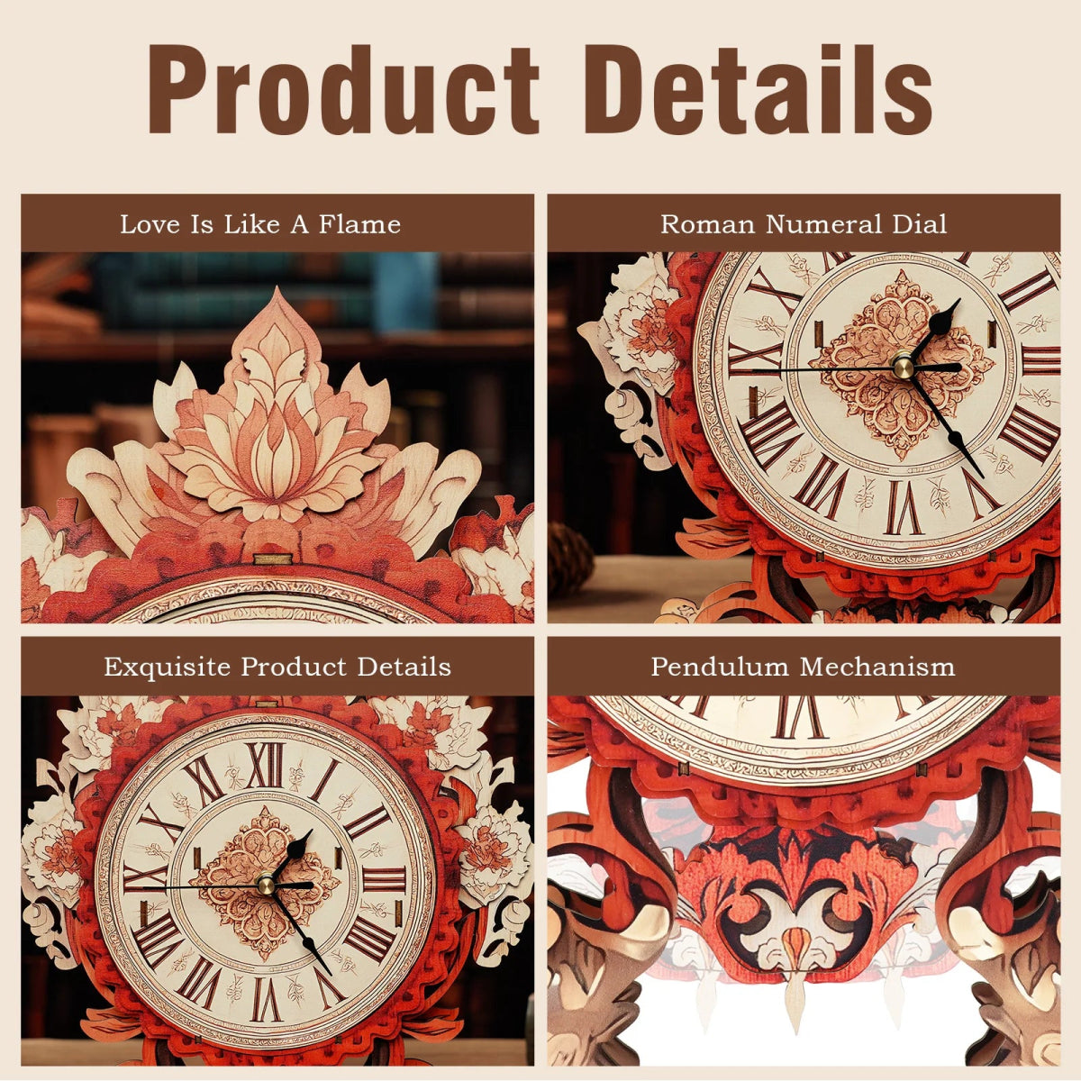 kaayee-clock-kit-flame-flower-uhr-holzbausatz-rot image 6