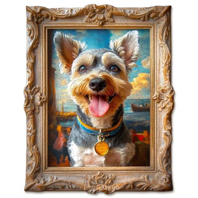 kaayee-dog-photo-frame-holzpuzzle-medium-hund image 1