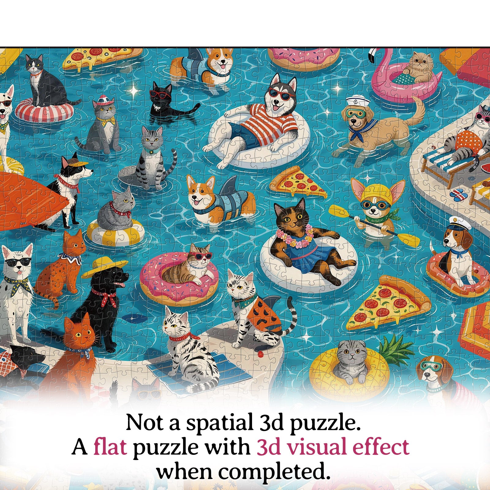 kaayee-cardboard-poolside-pet-party-puzzle-1000-teile-eco image 5