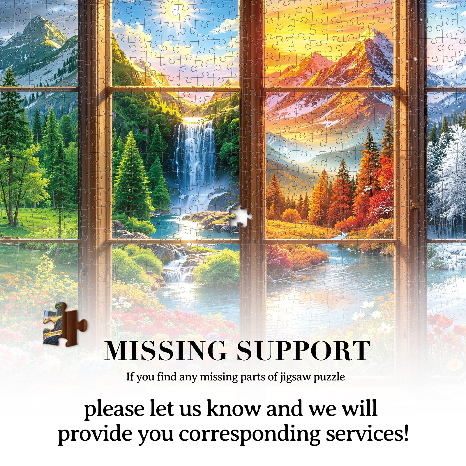kaayee-cardboard-puzzle-seasons-outside-window-1000-teile image 7