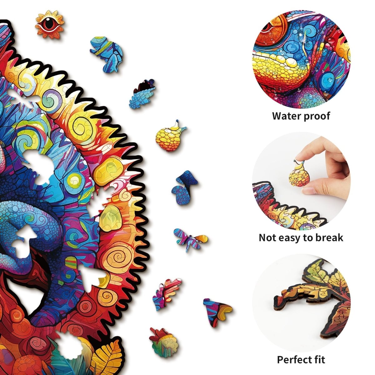 kaayee-wooden-puzzle-colorful-chameleon-holzpuzzle-medium image 2