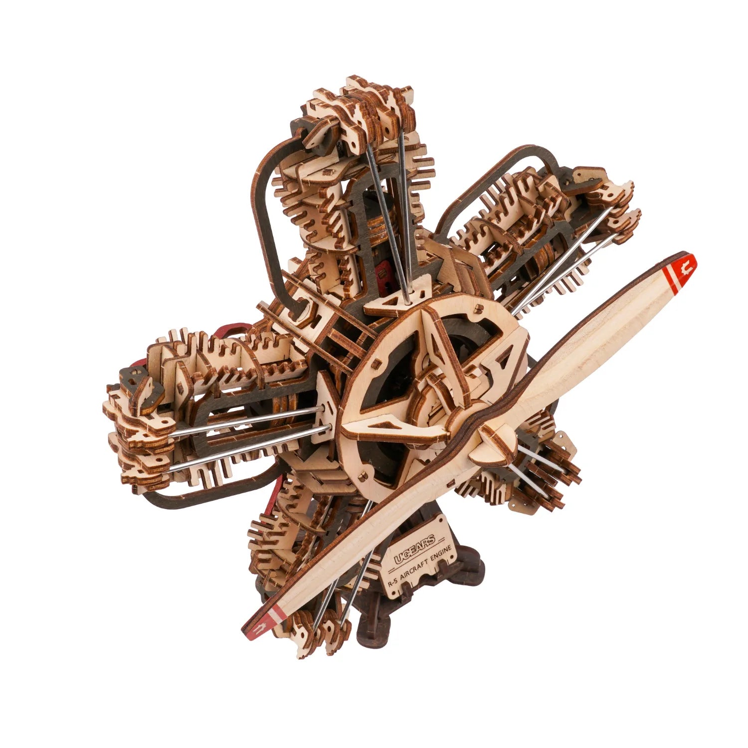magicholz-mechanischer-bausatz-r-5-flugzeugmotor-holz-470-teile image 8