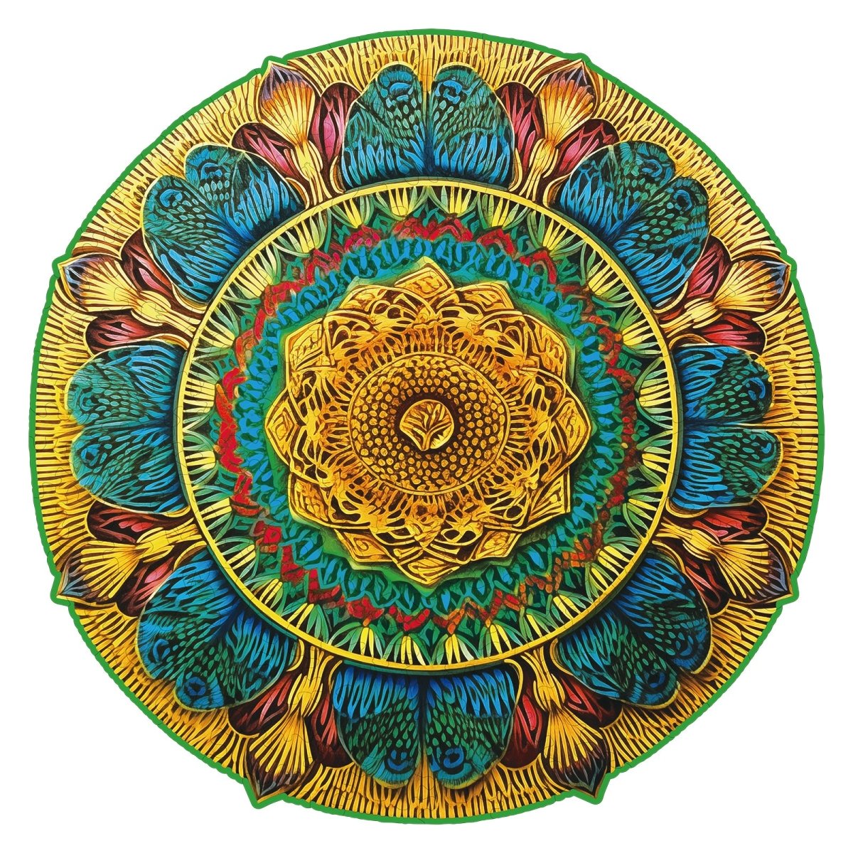 kaayee-wooden-puzzle-vintage-mandala-holzpuzzle-klein-bunt image 1