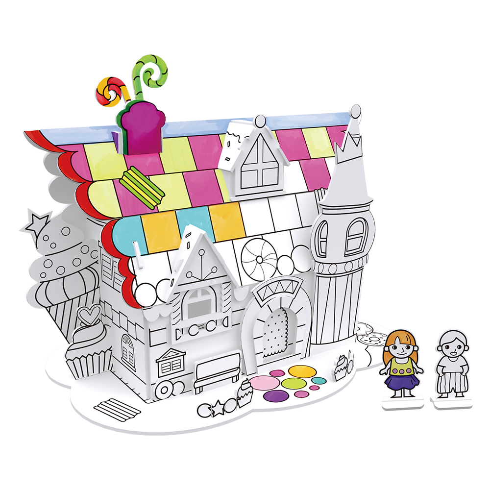 cubic-fun-coloring-p688h-dessert-house-3d-puzzle-zum-ausmalen image 2