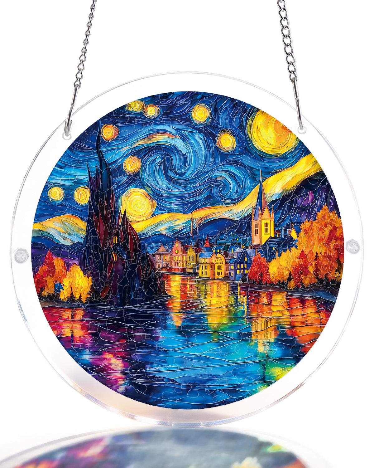 kaayee-suncatcher-starlit-village-acrylpuzzle-fensterbild-large image 1